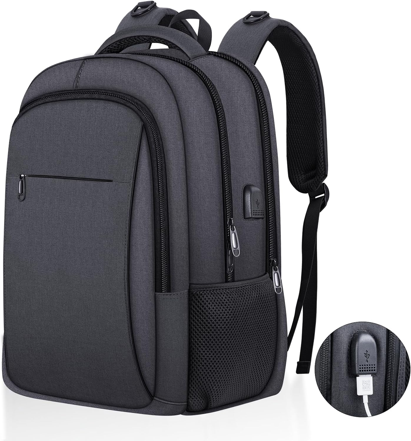 Backpack for Laptop,18" Daypack for College students Business Backpacks travelling bag with USB Charging Port,Water-Resistant